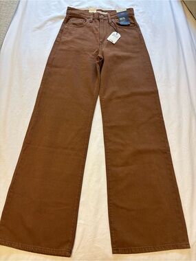 Levi's Ribcage Wide Leg Brown Jeans